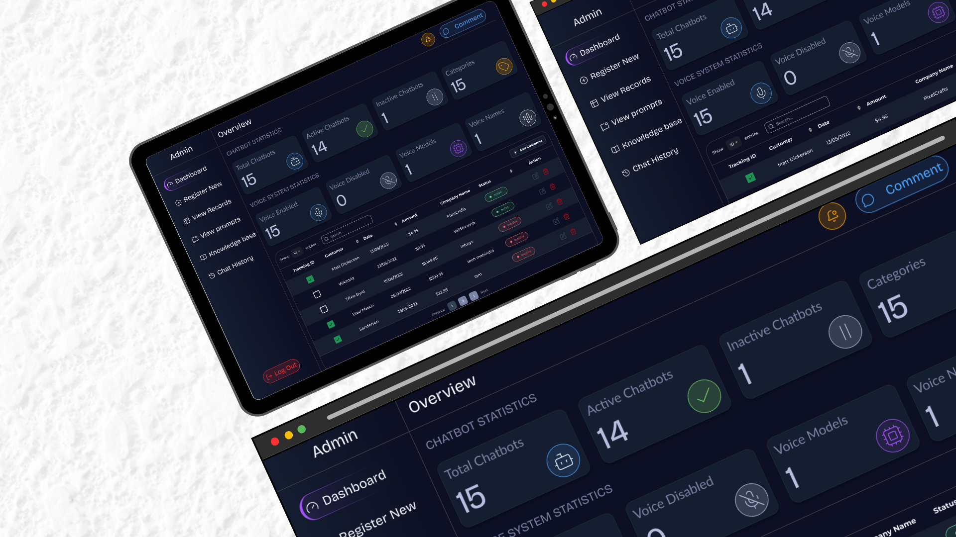 ViA Platform - AI Chatbot and Voice Assistant Dashboard